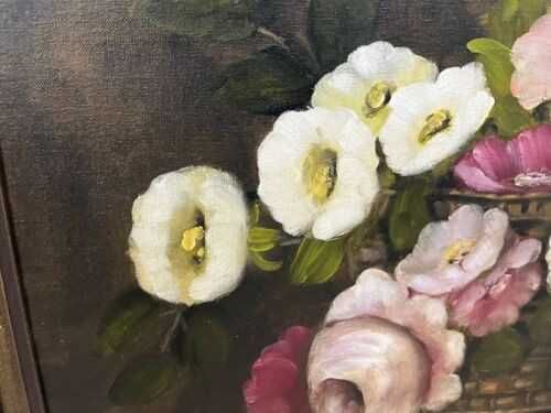Spectaculoasa pictura semnata-Elegant buchet floral-Olanda