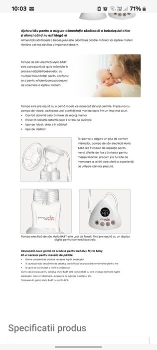 Pompa de san myria baby