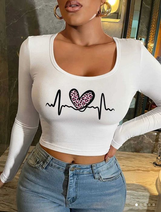 Кроп-Топ с длинными рукавами