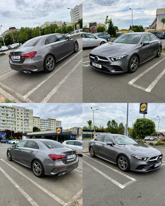 Mercedes Benz A180D sedan pachet AMG int/ext,lumini ambientale,tableta,Burmester,schimbare moduri de condus,proprietar,consum redus