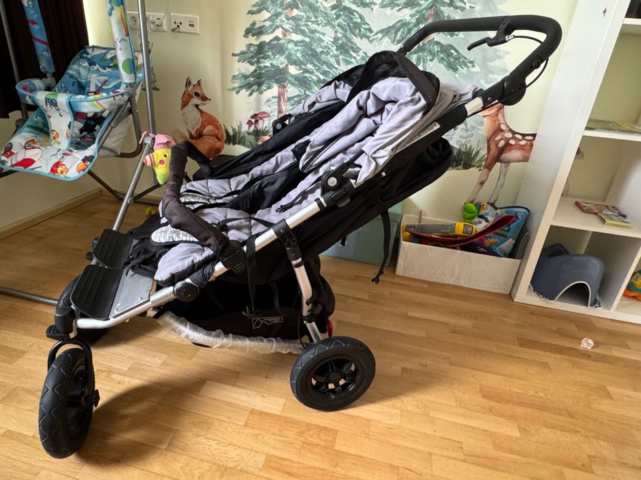 Количка за близнаци Mountain Buggy Duet V3, сива