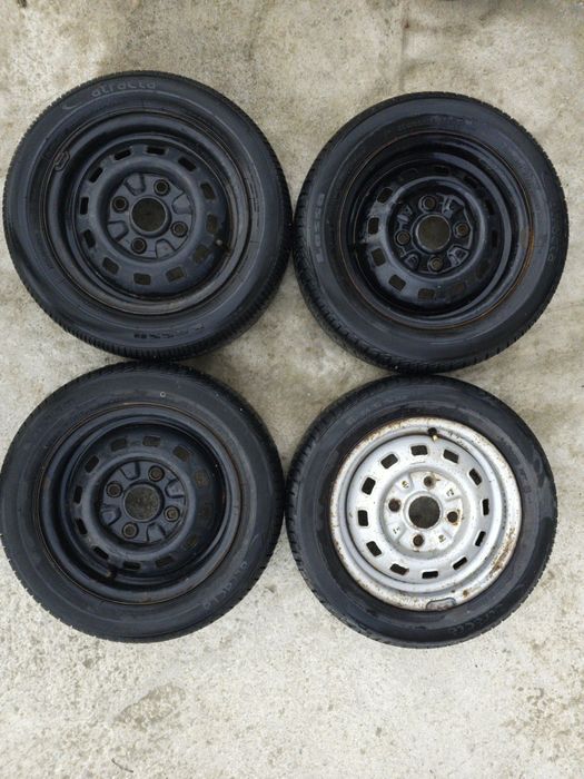 Set jante otel + anvelope Tico/Matiz