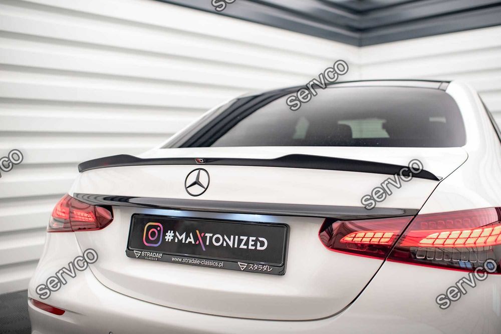 Eleron spoiler cap Mercedes E Class W213 Facelift Sedan AMG-Line 2021- v5 - Maxton Design