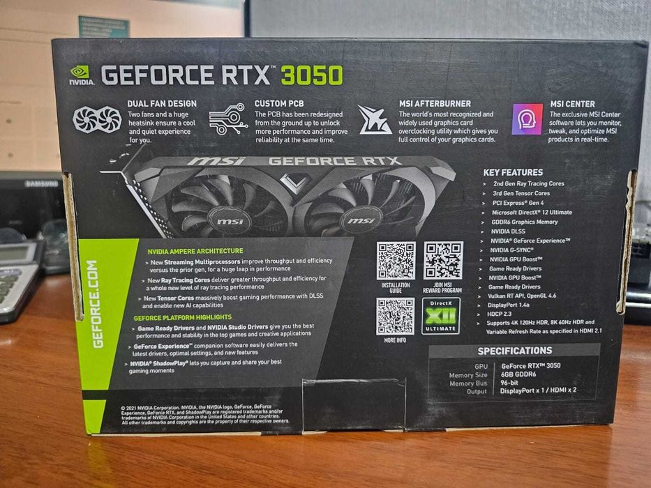Geforce RTX 3050 6GB GDDR6 ventus 2x