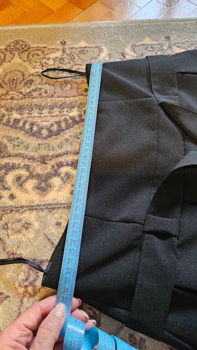 Fustă midi office/elegantă neagră, mărimea S (Lucrată la croitoreasă)