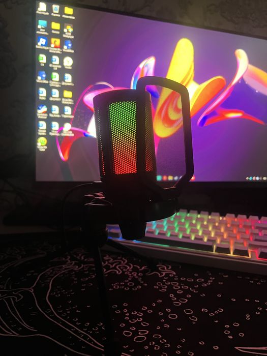 Наушники игровые HyperX cloud 2 и микрофон FIFINE A6V