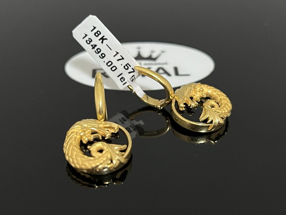 Bijuteria Royal CB : Cercei dama aur 18K 750% 17,57 grame