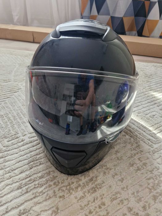 Casca moto/scuter Full face cu viziera, vizieră dublă, protecție UV, L