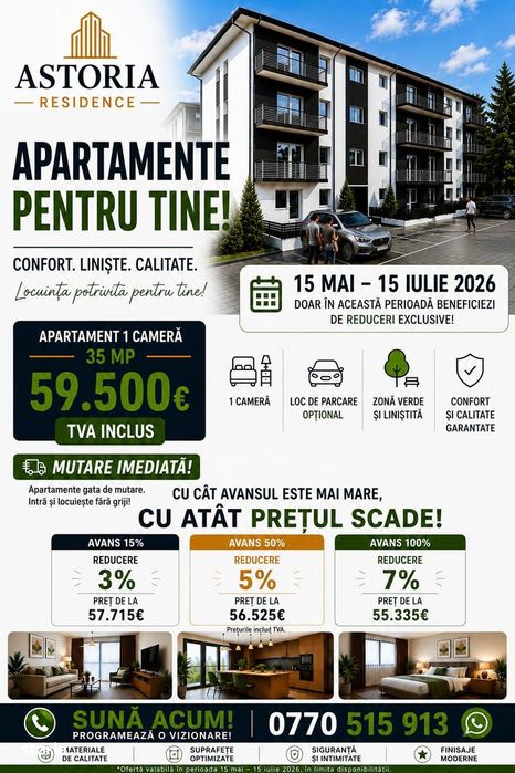 Zona capat CUG Apartament 1 camera D INTABULAT