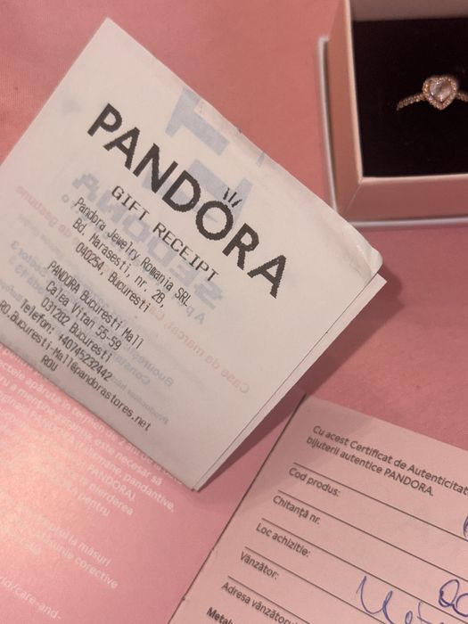 Inel Pandora Rose gold Inima