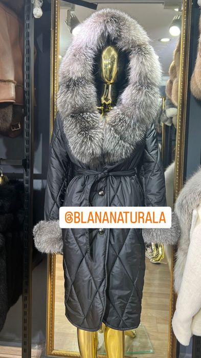 Geaca impermeabila cu blana naturala