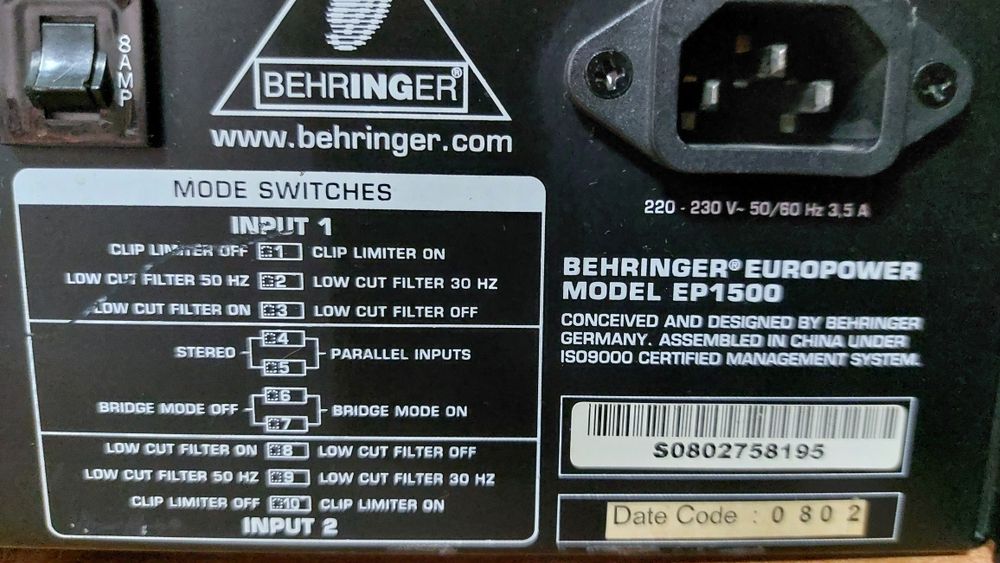 Усилитель Behringer EP-1500
