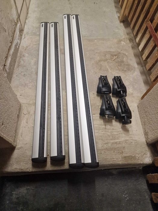 Thule Wingbar Evo сиви и черни в комплект със захвати