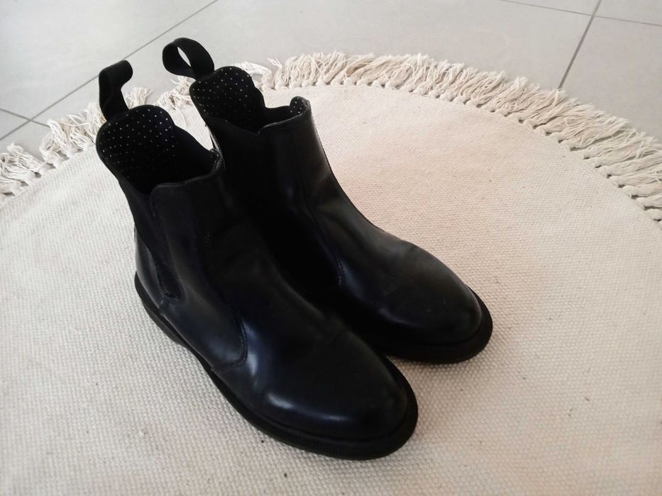 Dr Martens 39 flora черни боти обувки ботуши Челси