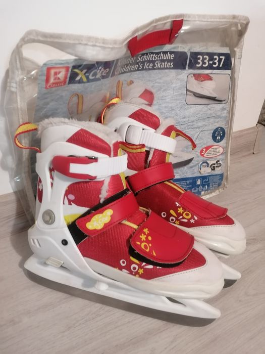 Patine gheata fete, imblanite, Thinsulate, reglabile 33-37, în stare f