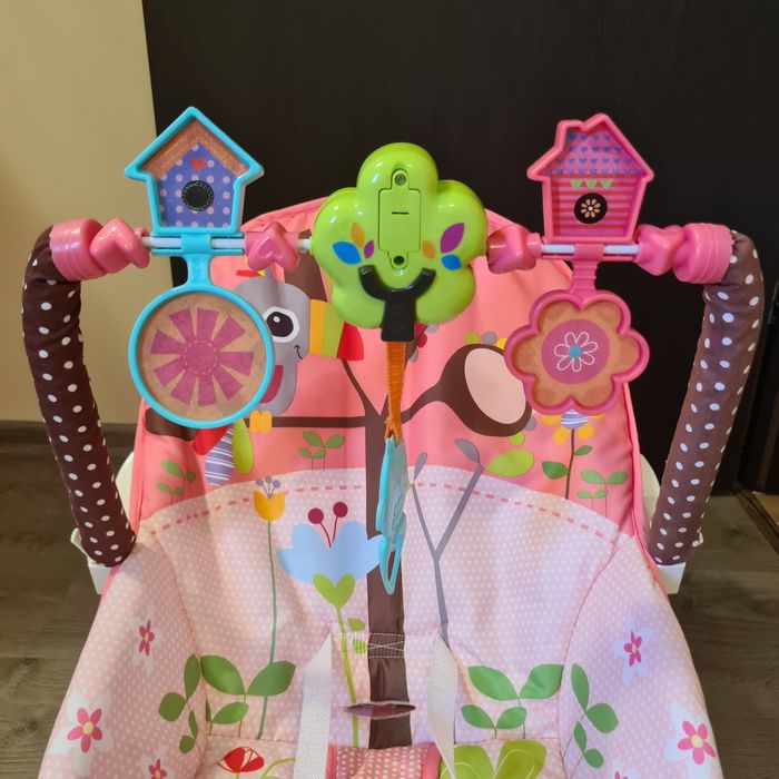 Шезлонг и люлка 2в1 със звук