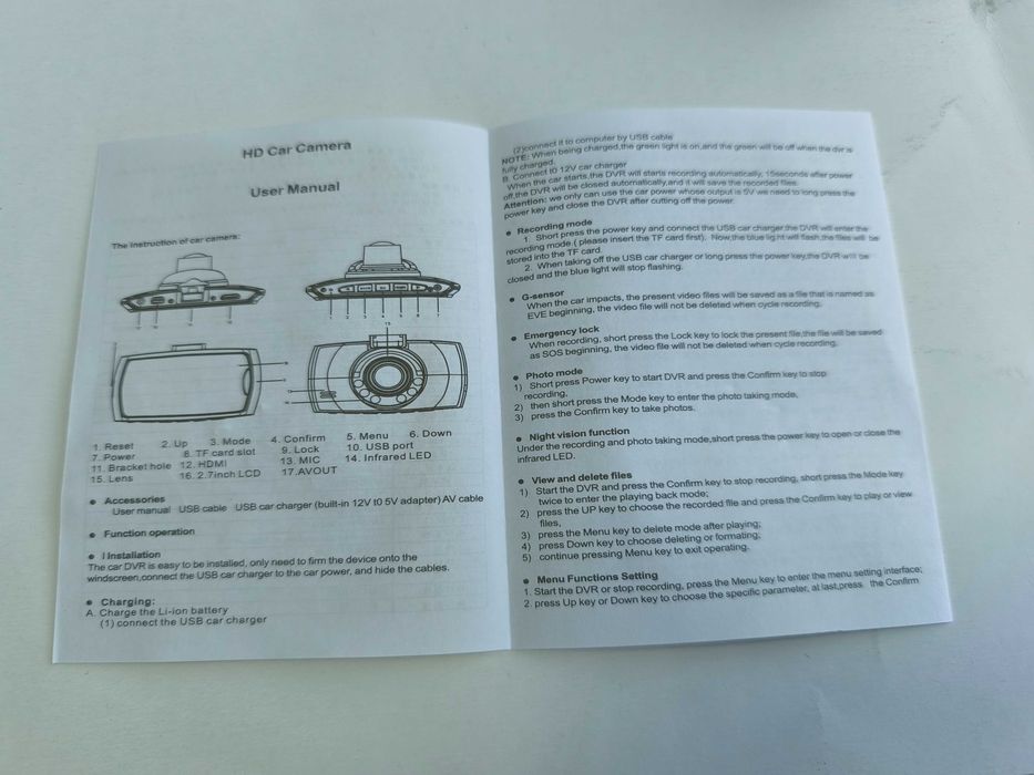 Camera auto fata DVR cu inregistrare