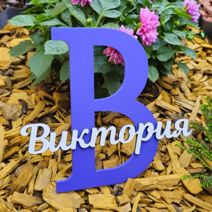 Буквичка с името на детенцето за детска стая (стена, врата, секция..)