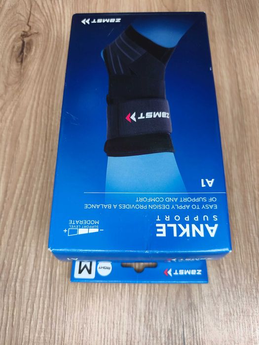 Чисто Нова Ортеза за Глезен Zamst A1 Black (Размер M - За ДЕСЕН крак)