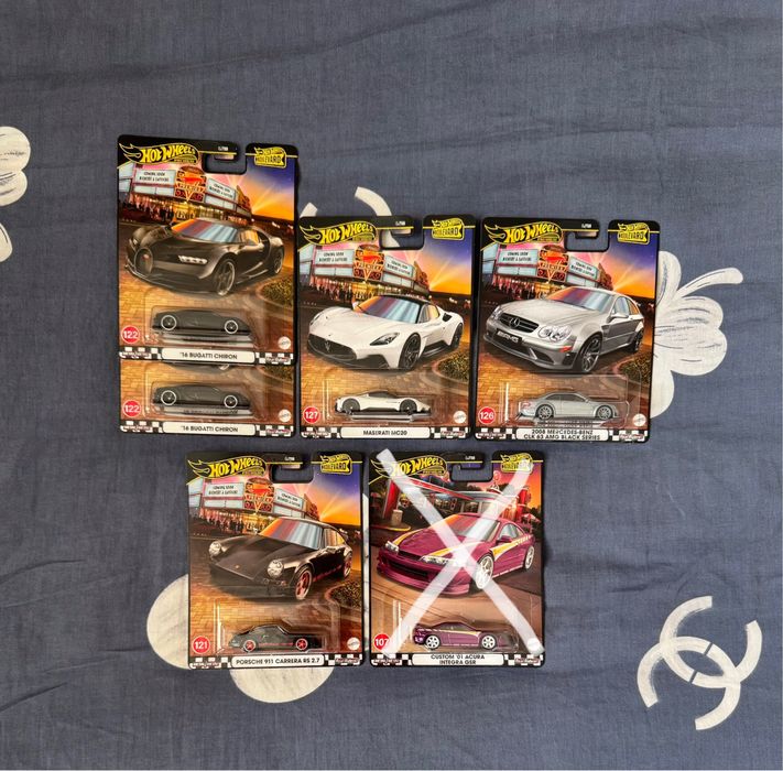 Hot Wheels Bugatti, Mclaren, Mercedes, Porsche, Premium