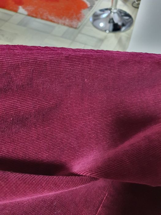 Fusta lunga burgundy din raiat, slituri laterale;