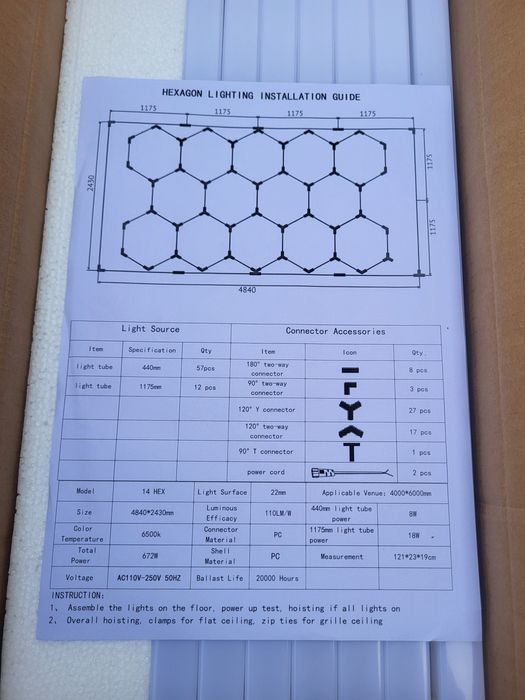 Професионално LED осветление за гараж работилница детайлинг
