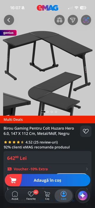 Birou in forma de L