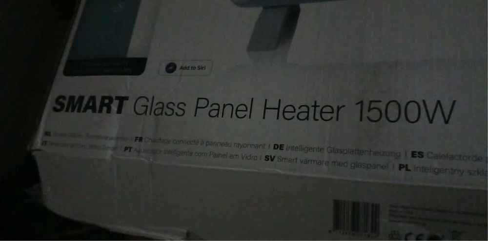 Smart glass panel heater 1500w