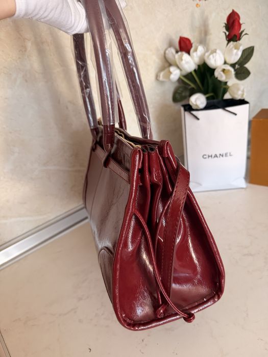 Дамска чанта Prada Bonnie среден размер бордо