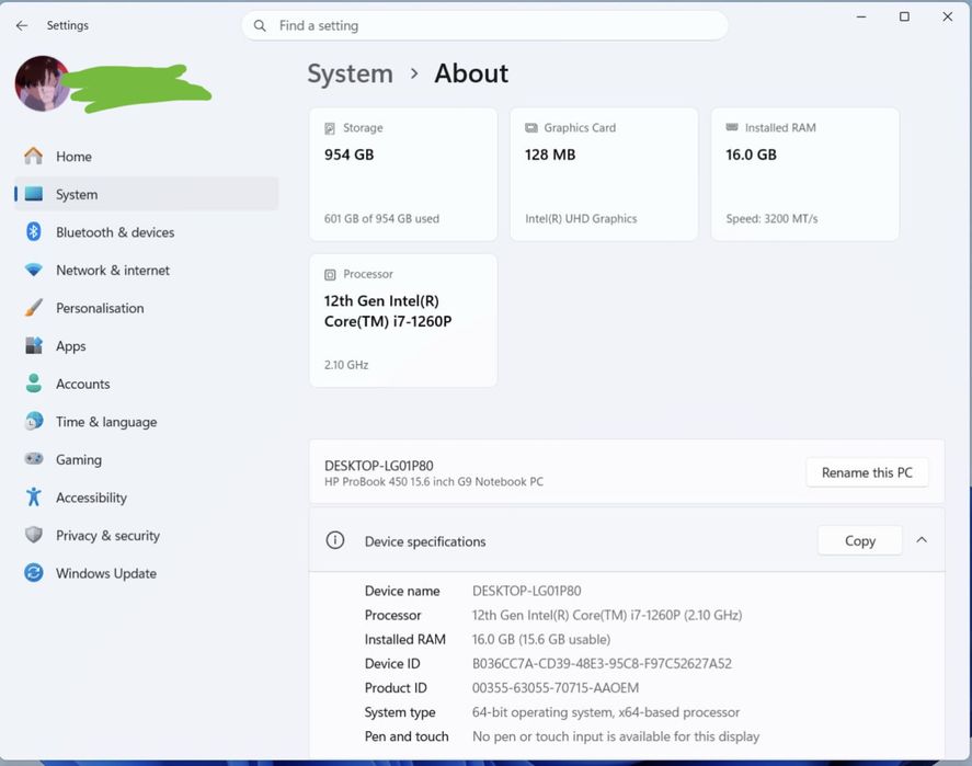 Продается мощный ультрабук HP ProBook G9 i7 / 16GB / 1TB NVMe
