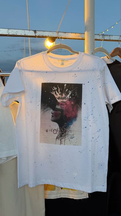 Tricouri print +puctura manuala