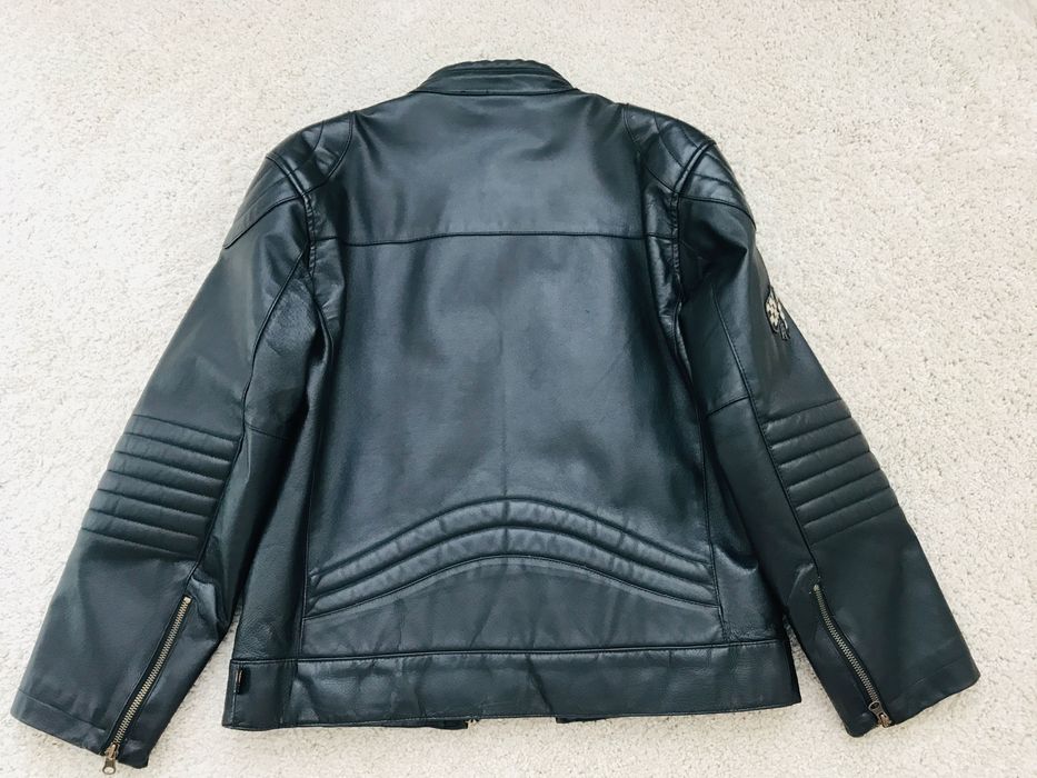 Черно стилно кожено яке