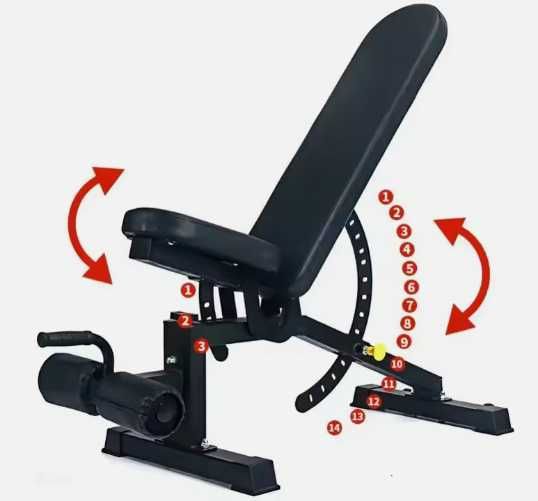 Скамья с изменяемым углом