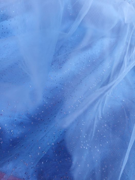 Блестяща синя бална рокля