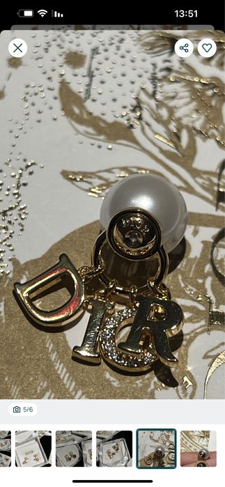 Обеци Dior с кутии