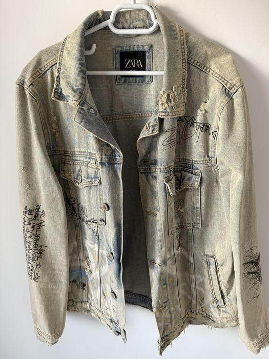 Geaca blugi Zara marimea M L print originala