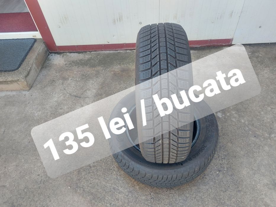 135 lei bucata! Doua anvelope M+S/IARNA 205 60 16 Continental! 7 mm