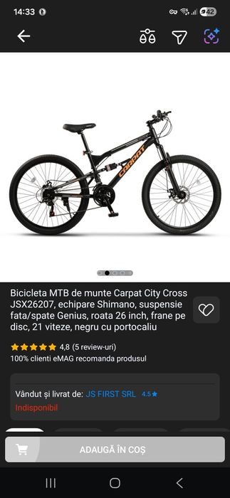 Bicicleta MTB Carpat