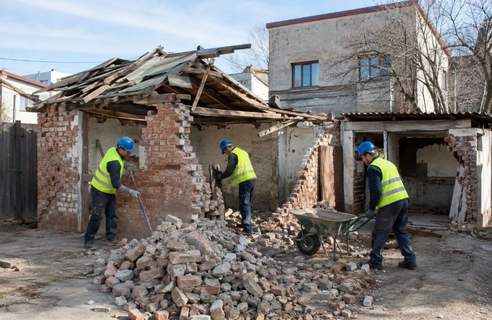 Demolări case vechi și eliberare teren