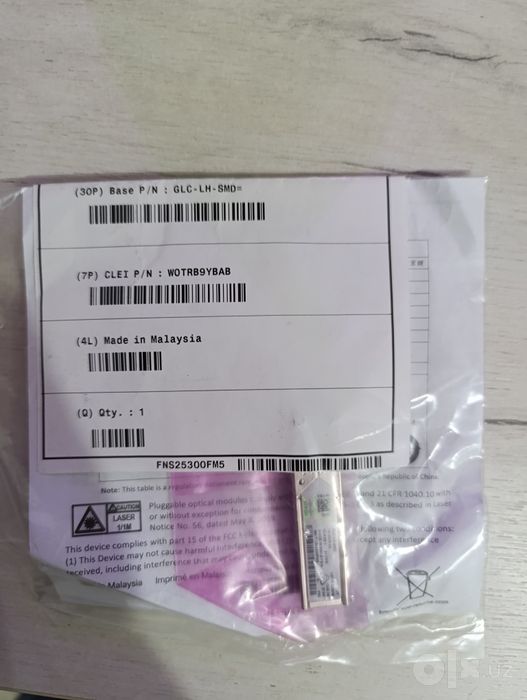 Cisco GLC-LH-SMD
(1G SFP, 1000BASE-LX/LH, SM, 1310 нм, до 10 км, ориги