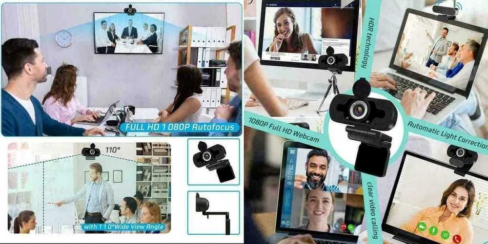 Camera 1080P Full HD USB Webcam microfon PC Desktop / Laptop. Noua!