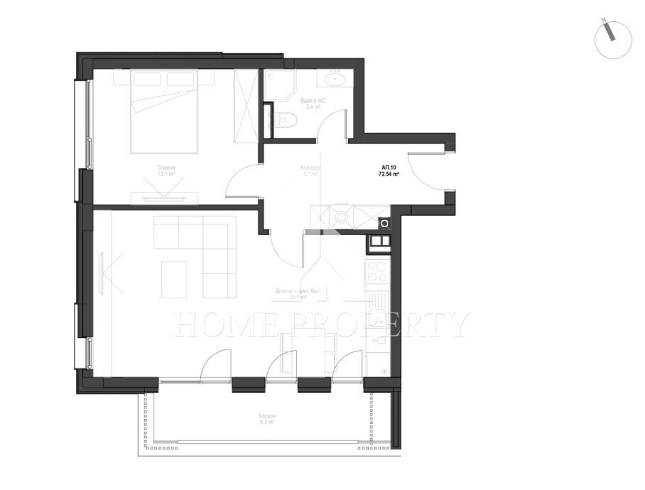 Продава се Двустаен апартамент в София, Кръстова вада - 83 кв.м за 3290 €/кв.м - Снимка #2