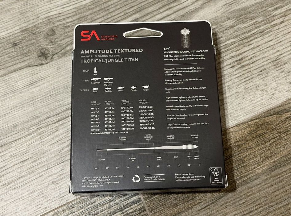 Мухарски шнур Scientific Anglers Amplitude Tropical Titan WF8F