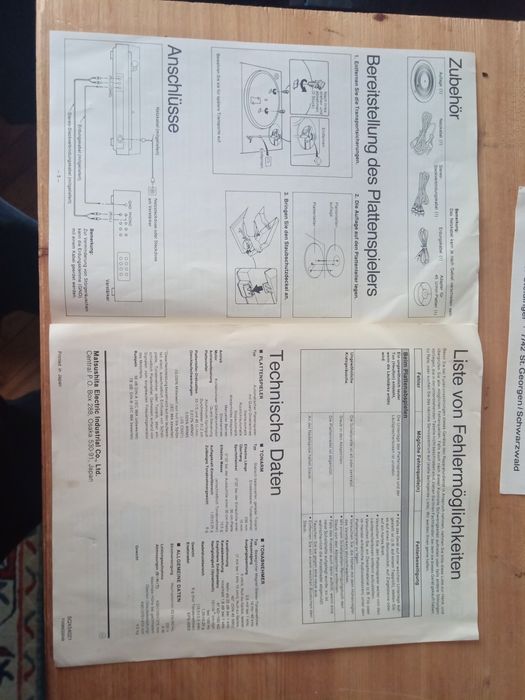 Carte technica Technics SL QD 33