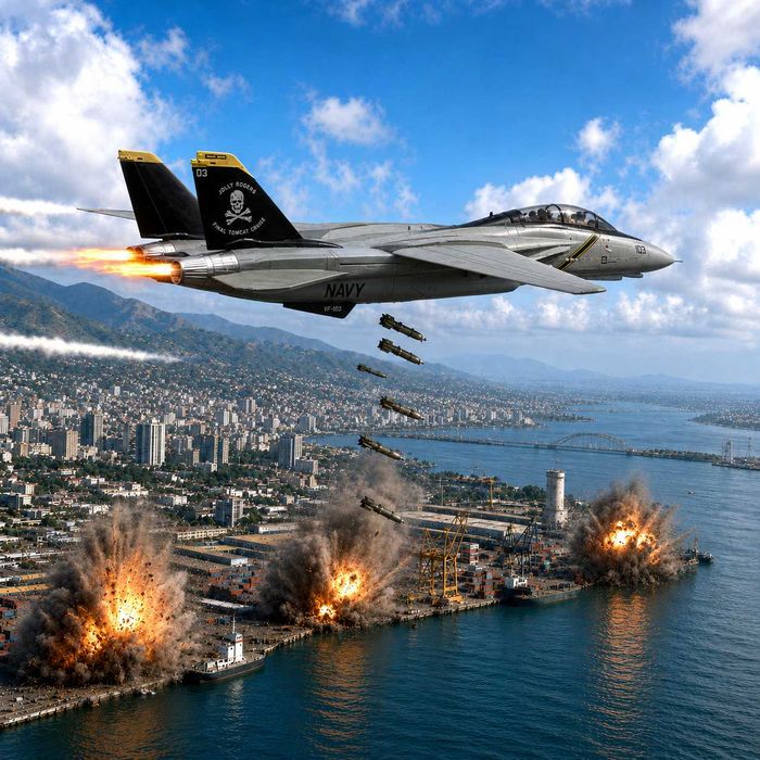 Macheta avion metalica Grumman F-14A Tomcat Top Gun 20cm