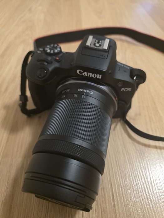 Canon EOS R100 + обектив Canon RF-S 18-45mm + обектив Canon RF-S 55-210mm f/5-7.1 IS STM + обектив Canon RF 50mm f/1.8 STM