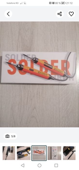 Pistol de lipit USB sau baterie, cu temperatura reglabila în 3 trepte