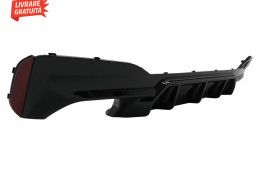 Difuzor Bara Spate BMW Seria 5 G30 G31 (2017+) M5 Design Negru Lucios