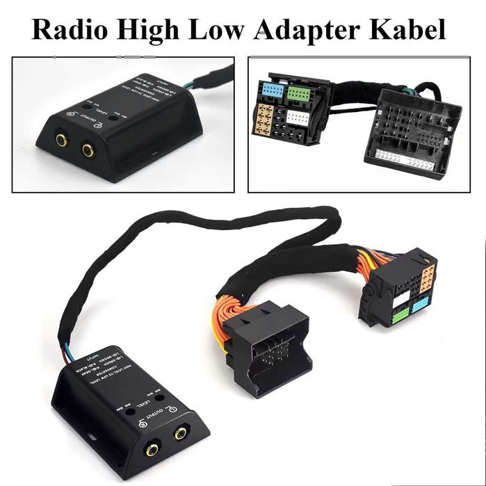 Adaptor RCA High-Low pentru subwoofer 2-canale la Quadlock