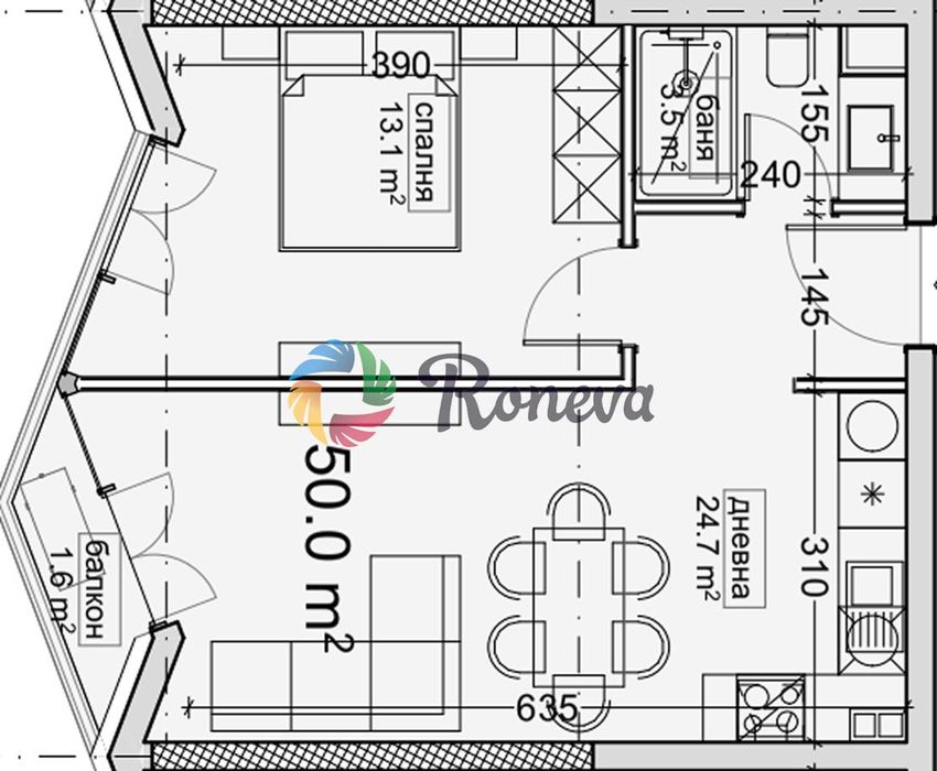 Двустаен апартамент кв. Владислав Варненчик